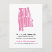 ALABAMA新しいアドレスを移動しました新しいホーム ポストカード (正面)