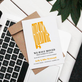 ALABAMA新しいアドレスを移動しました新しいホーム ポストカード