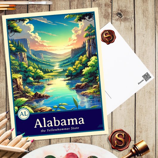 Alabama | Anime Style Cel Shaded Postcard ポストカード