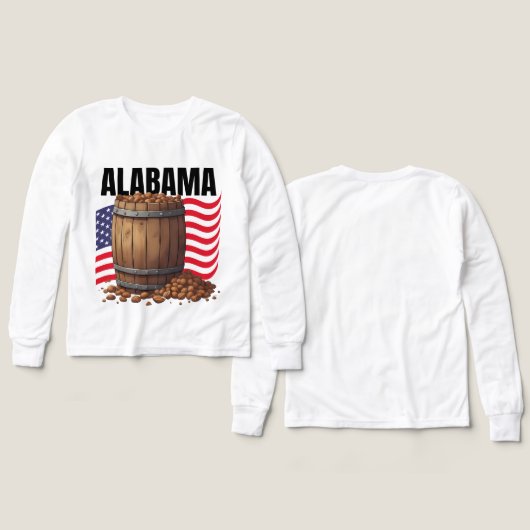 Alabama Boys Bella+Canvas Long Sleeve (デザイン 正面＆背面)