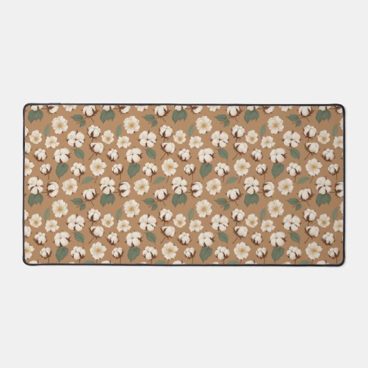 Alabama Cotton Blossom Pattern - Southern Botanica デスクマット (正面)