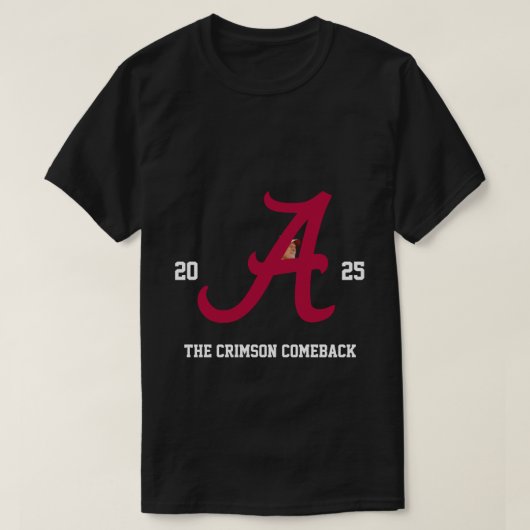 Alabama Crimson Tide 2025 Tシャツ (デザイン正面)