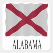 Alabama flag スクエアシール (正面)