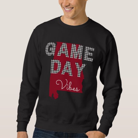 Alabama Football Crimson Game Day Vibes Fall Tailg スウェットシャツ (正面)
