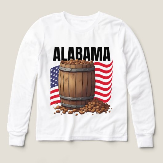 Alabama Girl's Bella+Canvas Long Sleeve (デザイン正面)