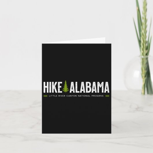Alabama Hike Little River Canyon Tree Retro Graphi カード (正面)