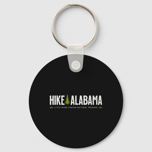 Alabama Hike Little River Canyon Tree Retro Graphi キーホルダー (正面)