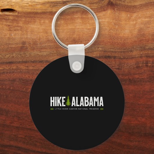 Alabama Hike Little River Canyon Tree Retro Graphi キーホルダー (正面)