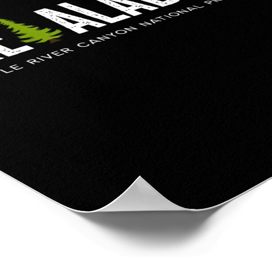 Alabama Hike Little River Canyon Tree Retro Graphi ポスター (角)