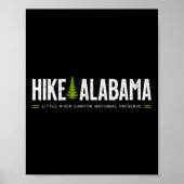Alabama Hike Little River Canyon Tree Retro Graphi ポスター (正面)