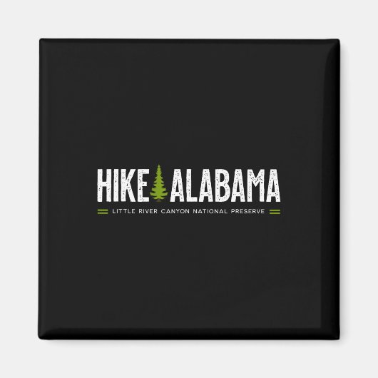 Alabama Hike Little River Canyon Tree Retro Graphi マグネット (正面)