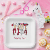 Alabama Ladies Fashion Cowboy Boots Tailgating ペーパープレート (パーティー)