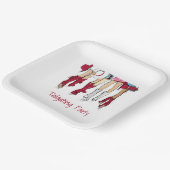 Alabama Ladies Fashion Cowboy Boots Tailgating ペーパープレート (傾斜あり)