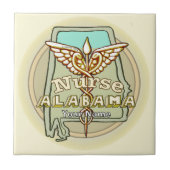 Alabama Nurse Caduceus タイル (正面)
