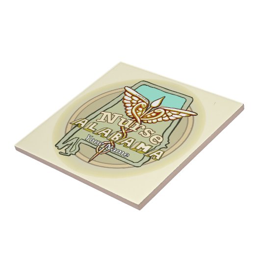 Alabama Nurse Caduceus タイル (側面)