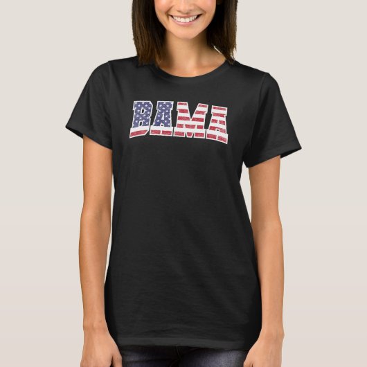 Alabama Patriotic US Flag Design for Patriots Tシャツ (正面)