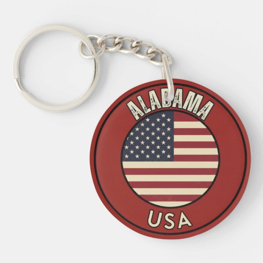Alabama State Flag キーホルダー (正面)