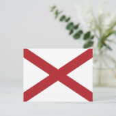 Alabama State Flag Classic Red & White USA ポストカード (スタンド正面)