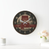 Alabama State Rustic Sweet Home Alabama Decor ラージ壁時計 (ホーム)