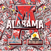 Alabama State Sticker | Landmarks & History Design シール