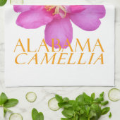 Alabama Territory Flower Camellia Sasanqua キッチンタオル (折り畳み)