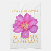 Alabama Territory Flower Camellia Sasanqua キッチンタオル (縦)