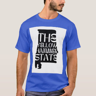 Alabama The Yellow Hammer State Nickname AL Outlin Tシャツ