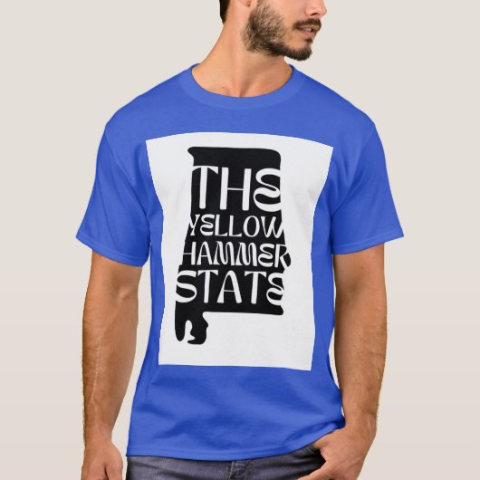 Alabama The Yellow Hammer State Nickname AL Outlin Tシャツ (正面)