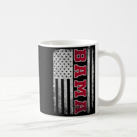 Alabama Throwback Patriotic Flag Design For Men Wo コーヒーマグカップ (右)
