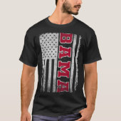 Alabama Throwback Patriotic Flag Design For Men Wo Tシャツ (正面)