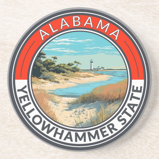 Alabama Travel Art Badge コースター (正面)