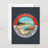 Alabama Travel Art Badge ポストカード (正面/裏面)