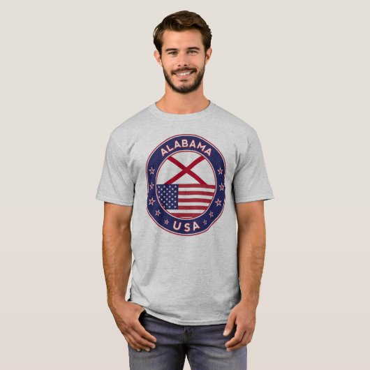 Alabama, USA States, Alabama Tシャツ (正面フル)
