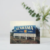 Alabama, Welcome, Y'all Come Road Sign 1960s ポストカード (スタンド正面)