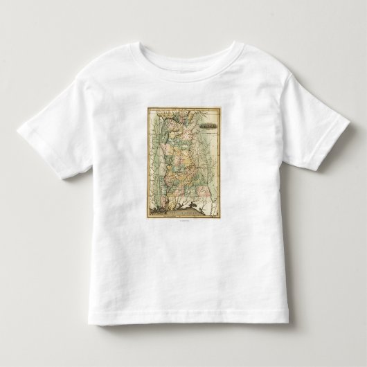 AlabamaPanoramic MapAlabama トドラーTシャツ (正面)