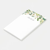 Alabaster Floral Personalized ポストイット (アングル)
