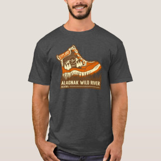 Alagnak Wild River Alaska Brown And Orange Hiking Tシャツ