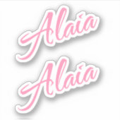 Alaiaの名前x2 シール (正面)