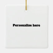 AlamoとLonghornは、背中をパーソナライズ セラミックオーナメント (裏面)