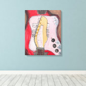 Alamo Guitar 1 キャンバスプリント (インサイチュ (ウッドフロア))