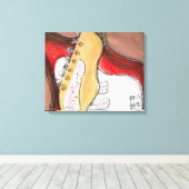 Alamo Guitar 2 キャンバスプリント (インサイチュ (ウッドフロア))