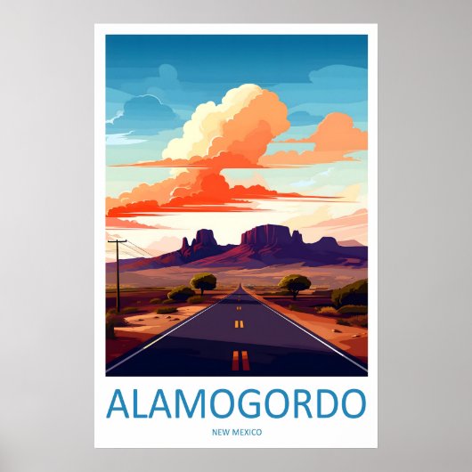 Alamogordo New Mexico Travel Poster National Ski ポスター (正面)