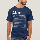 ALAN栄養誕生日パーソナライズされた名 Tシャツ (正面)