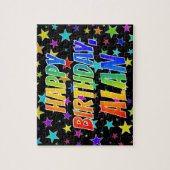 「ALAN」名、おもしろい「ハッピーバースデー」 ジグソーパズル (縦)