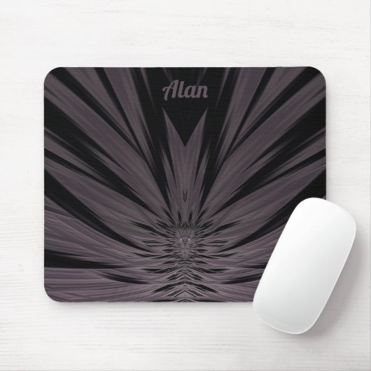 ALAN ~ Black and Grey Fractal Pattern ~ Mouse Pad マウスパッド (マウス)