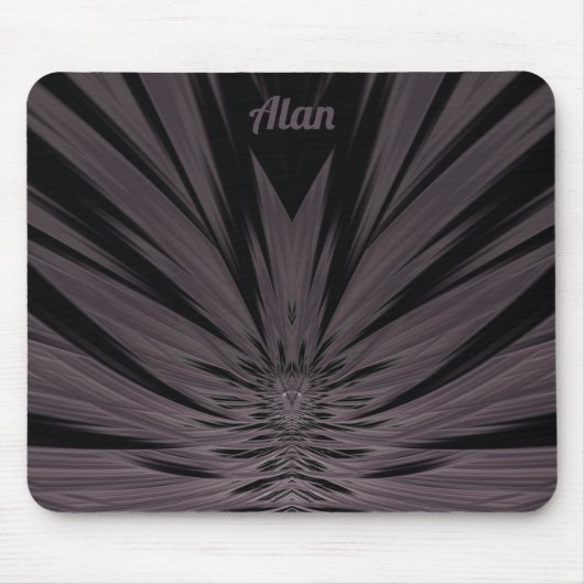 ALAN ~ Black and Grey Fractal Pattern ~ Mouse Pad マウスパッド (正面)