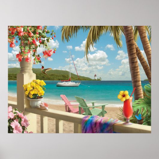 Alan Giana "アイランドリトリート"ポスター ポスター (正面)