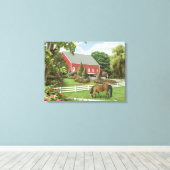 Alan Giana「緑葉の」キャンバス印刷 キャンバスプリント (インサイチュ (ウッドフロア))