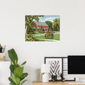 Alan Giana「葉Poster of Green」 ポスター (ホームオフィス)