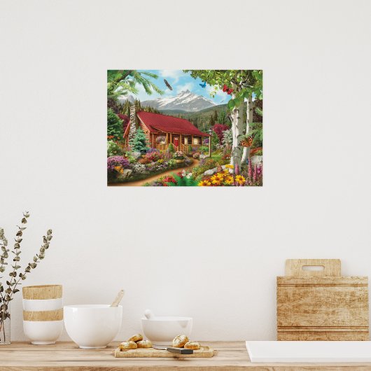 Alan Giana "Mountain Hideaway"ポスター ポスター (キッチン)